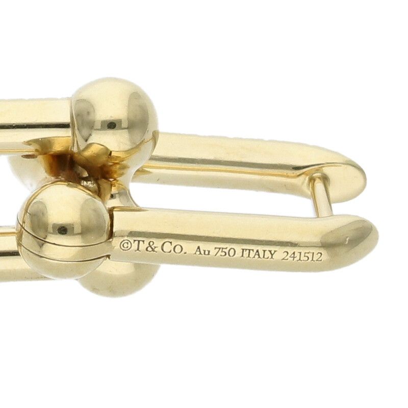 Tiffany & Co Hardwear Hardware 18K Yellow Gold Medium Earrings Men's