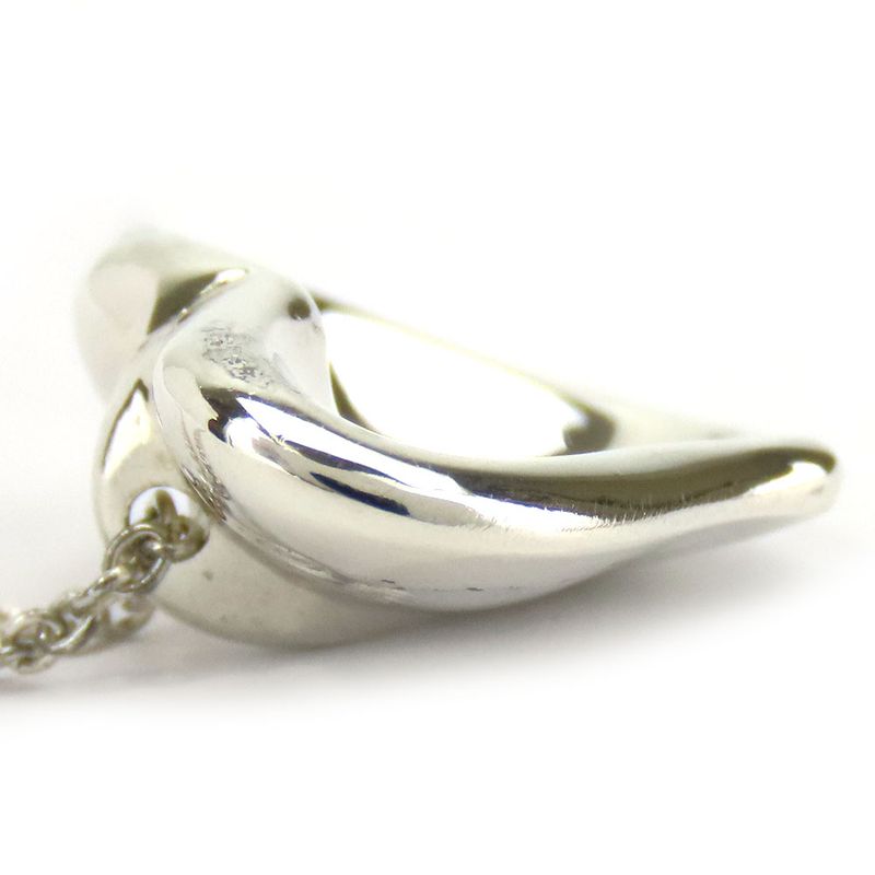 Tiffany & Co Necklace Full Heart Elsa Perutti 925 Silver Approx 4.3g Silver