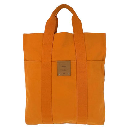 Hermes Fourre Tout Cabas French Festival Hawaii Limited Orange Canvas Tote Bag