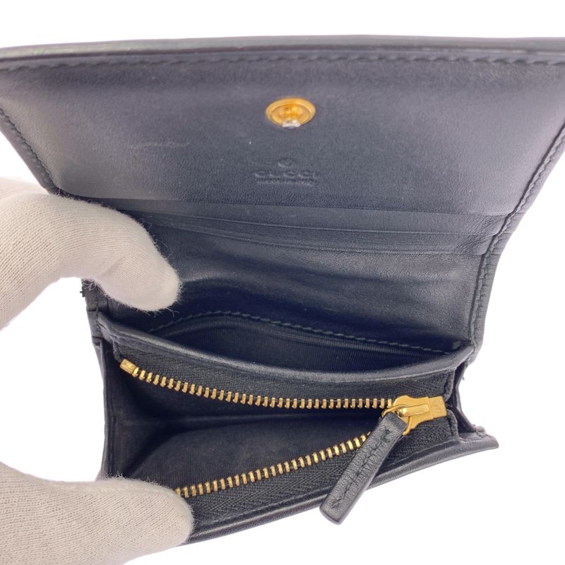 Gucci | 508757 Total Pattern Bee GG Supreme Compact Wallet Unisex | Beige |