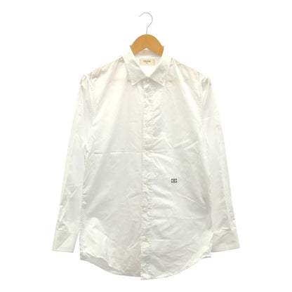 Celine - Triomphe Embroidered Cotton Shirt - 38 - White - Mens