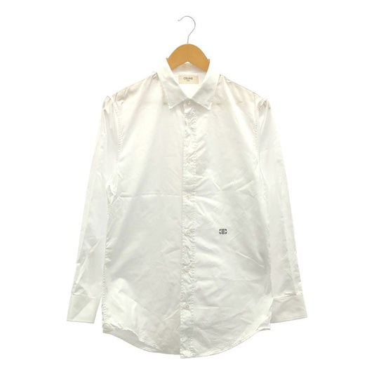 Celine - Triomphe Embroidered Cotton Shirt - 38 - White - Mens