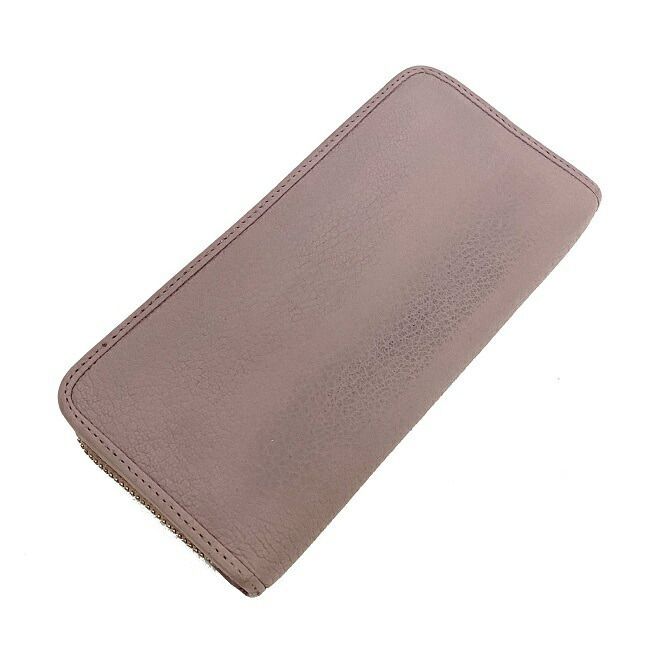 Loewe Round Zipper Long Wallet Light Purple Anagram Wallet