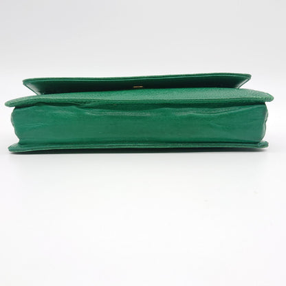 Chanel Pouch Caviar Leather Green CC Logo — view 5