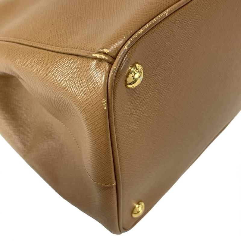 Prada Tote Bag Galleria Large Bag (ladies) Yellow And Brown Leather