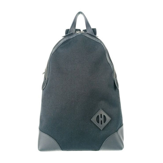 Hermes Backpack A Dos All Back Black Silver Hardware Toile Bivouac