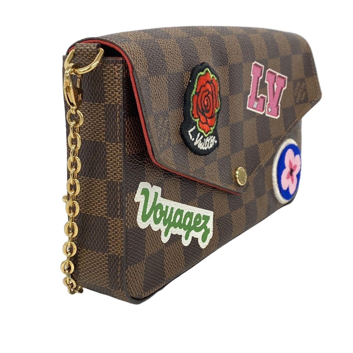 Louis Vuitton Shoulder Wallet Damier Pochette Felicie GM Ebene — view 2