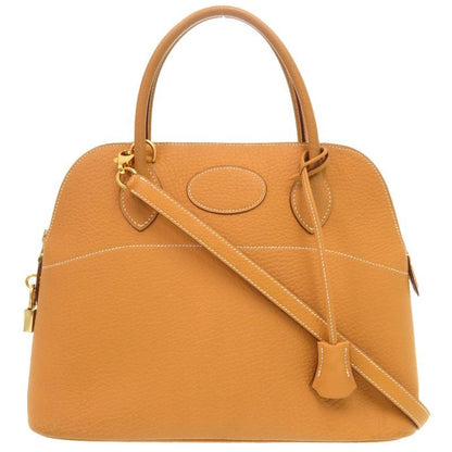 Hermes Bolide 31 Fjord Natural Sable Gold Hardware Handbag Brown