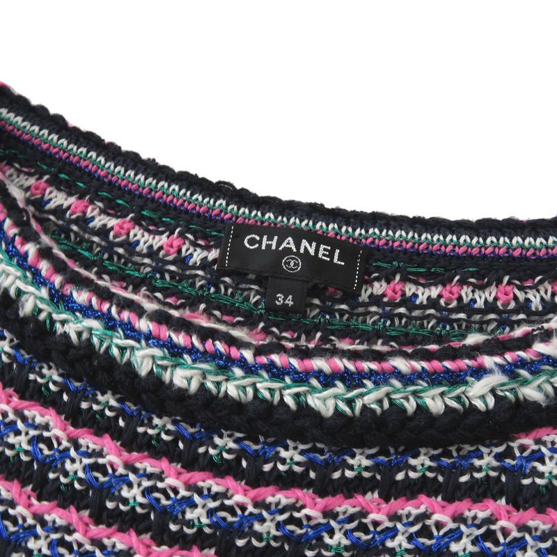 Chanel P56636k07412 Coco-mark Cotton Pink Short Sleeves Knit 1430 Chanel