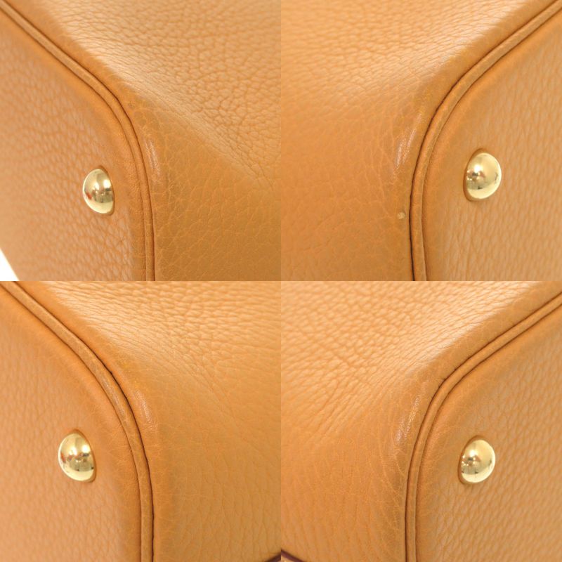 Hermes Bolide 31 Fjord Natural Sable Gold Hardware □I Engraved Handbag Brown