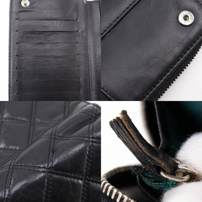 Chanel Paris New York Line Matelasse Lambskin Black Ladies Long Wallet