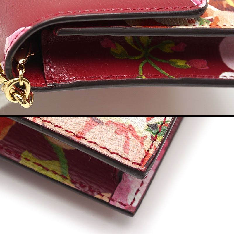 Gucci GG Blooms Chain Wallet 409340 Long Wallet Women