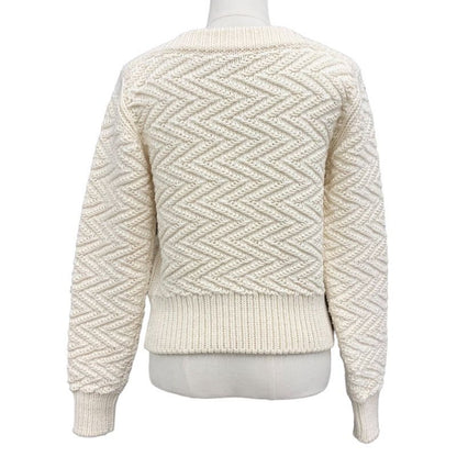 Hermes Top Knit Sweater Wool Ivory