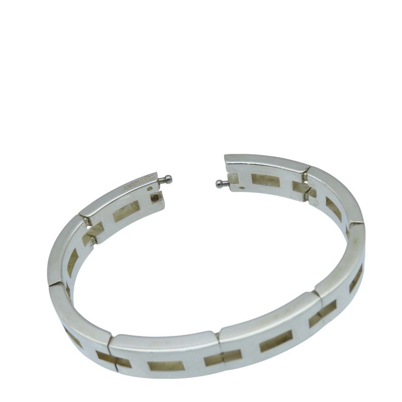 Hermes Vintage H Motif Silver 925 Bracelet Bangle Accessory 0912hermes Men's