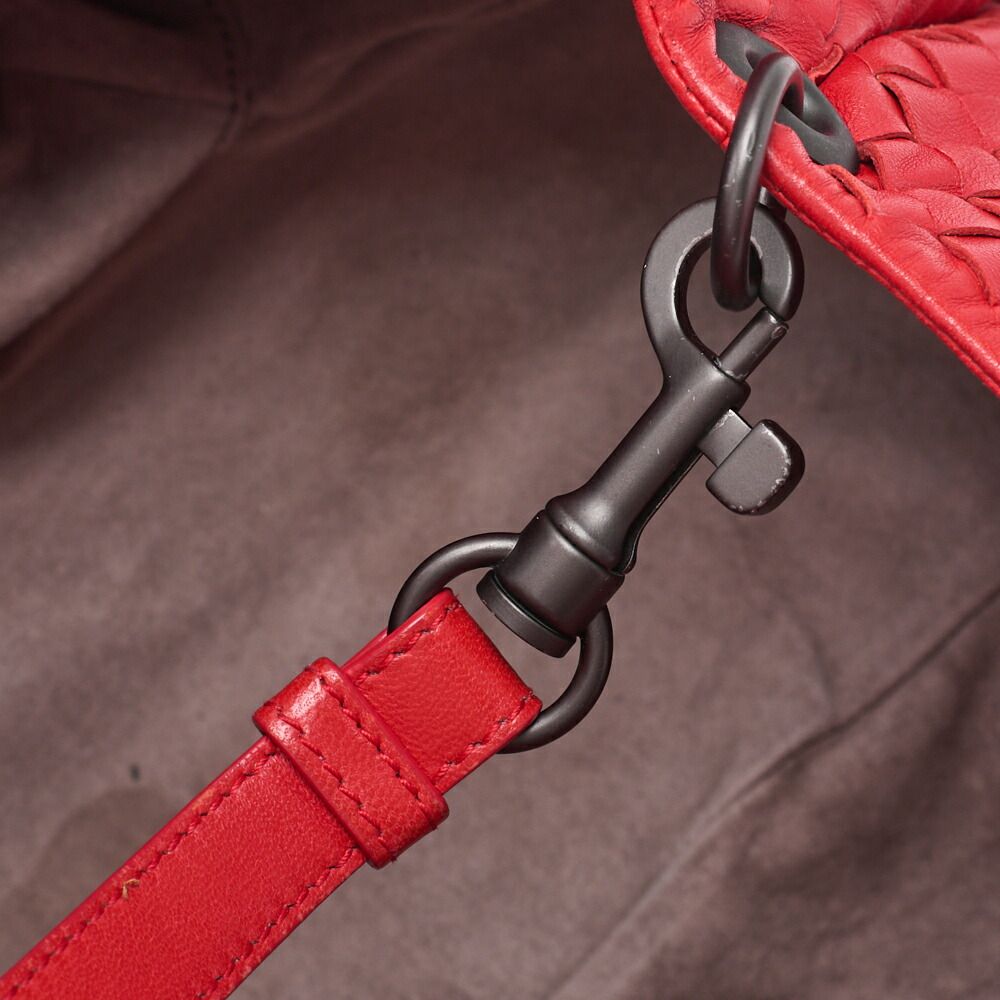Bottega Veneta Shoulder Bag Tote Bag Intrecciato Lambskin Red Women's Bag Brand