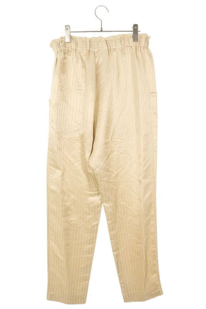 Saint Laurent Paris 23SS 717376 Y2g54 Striped Silk Long Pants Men's 46