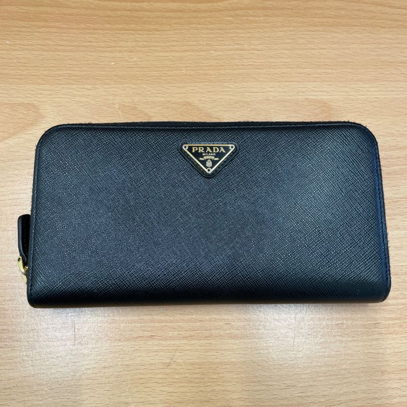Prada Saffiano Round Zipper Long Wallet A25-1225