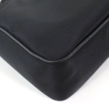Prada Re-edition 2005 Re-nylon Triangle Logo Mini Nylon Handbag Black Gold