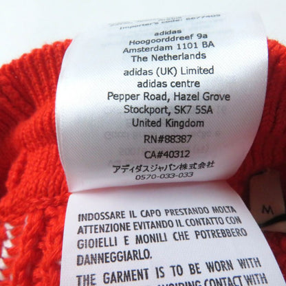 Gucci Adidas 693835 Linen Cotton Trefoil Embroidered Knit Shorts Orange M Made