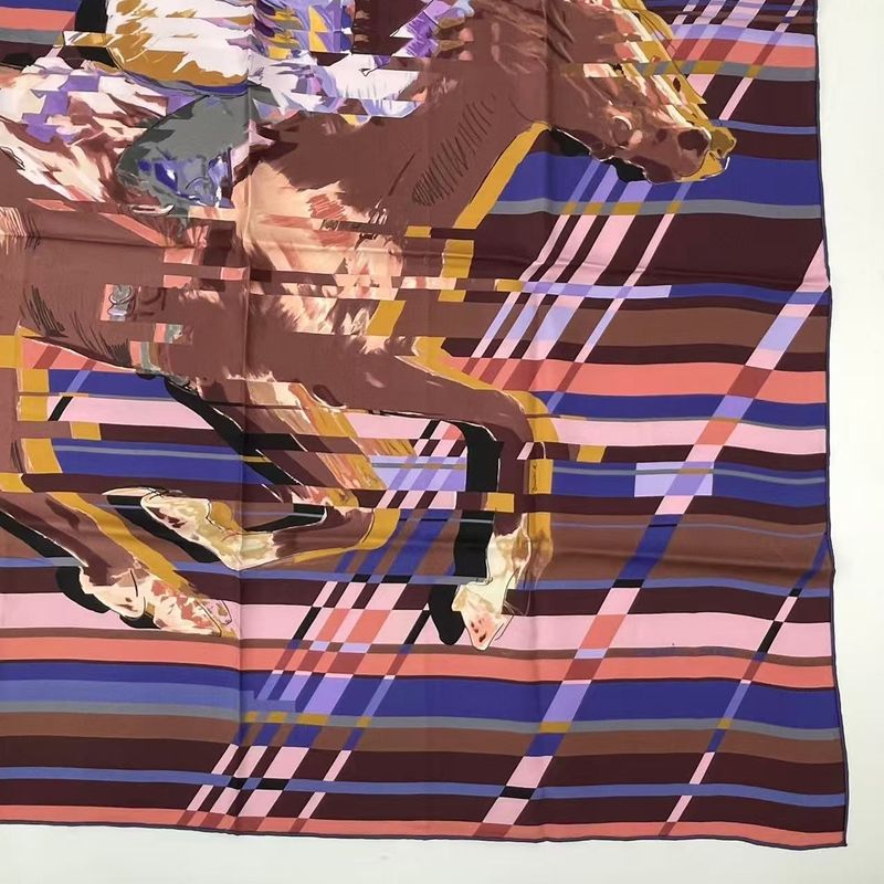 Hermes Carre 90 Silk Scarf Photo Finish Multicolor