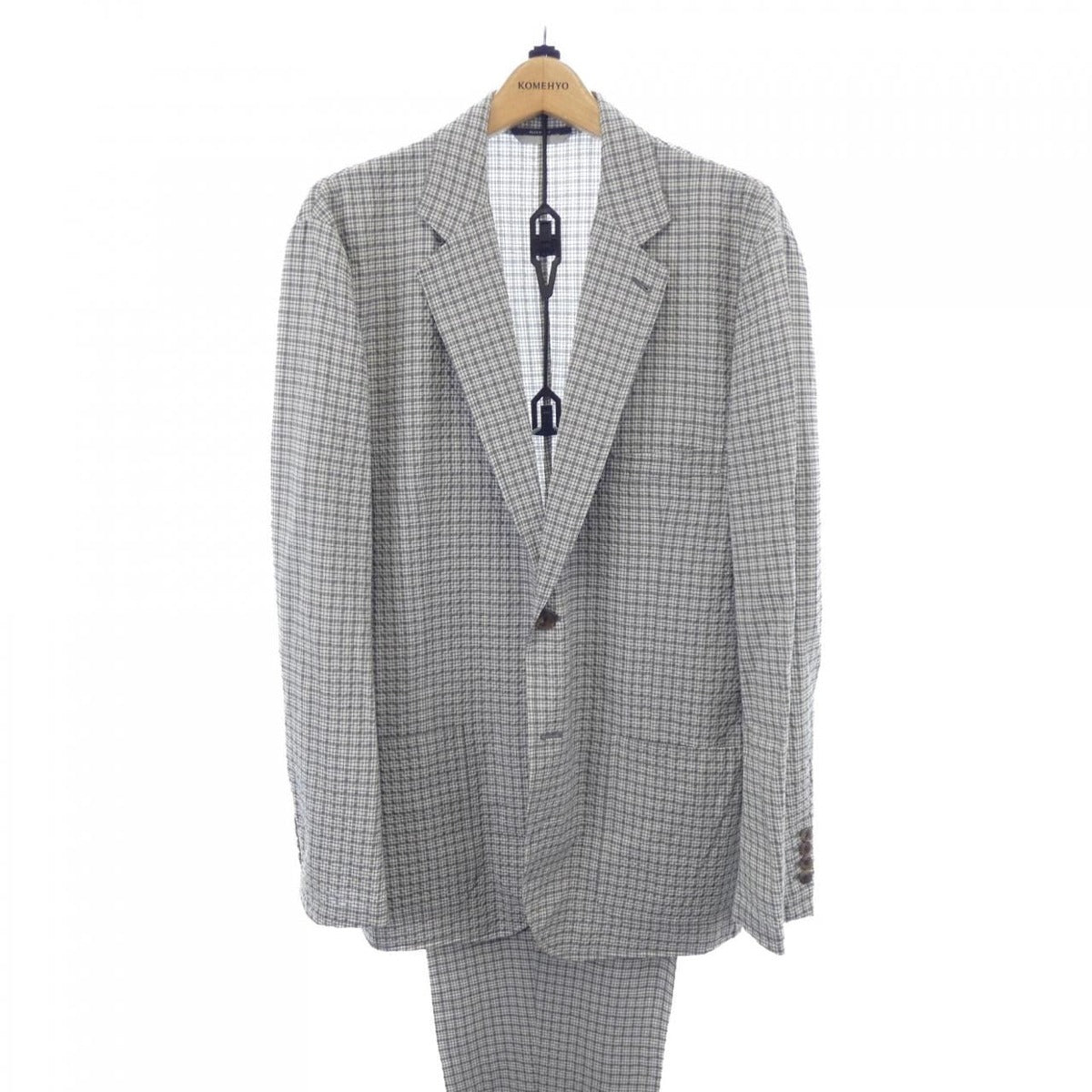 Hermes Checkered Gray Suit