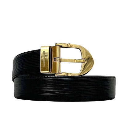 Louis Vuitton Belt Ceinture Classic Black Noir Epi Waist 88 cm 30