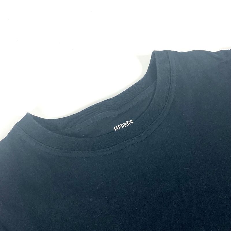 Hermes Dress Long T-shirt Dress Cotton Black