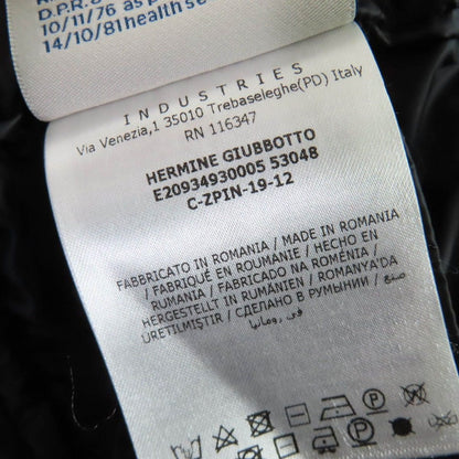 Moncler Hermine Logo Patch Hooded Down Coat Black 0 — view 11