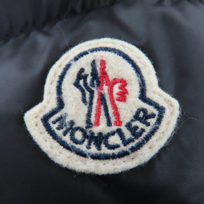 Moncler Hermine Logo Patch Hooded Down Coat Black 0 — view 6