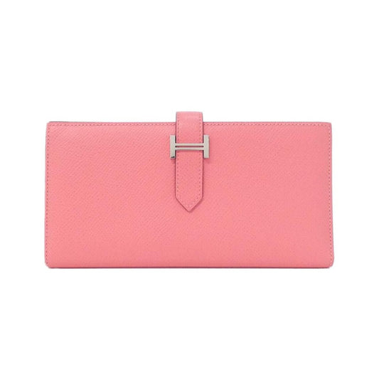 Hermes Bearn Souffle Wallet Rose Azalee