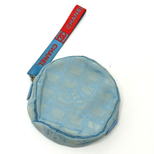 Chanel Pouch Round Nylon Blue