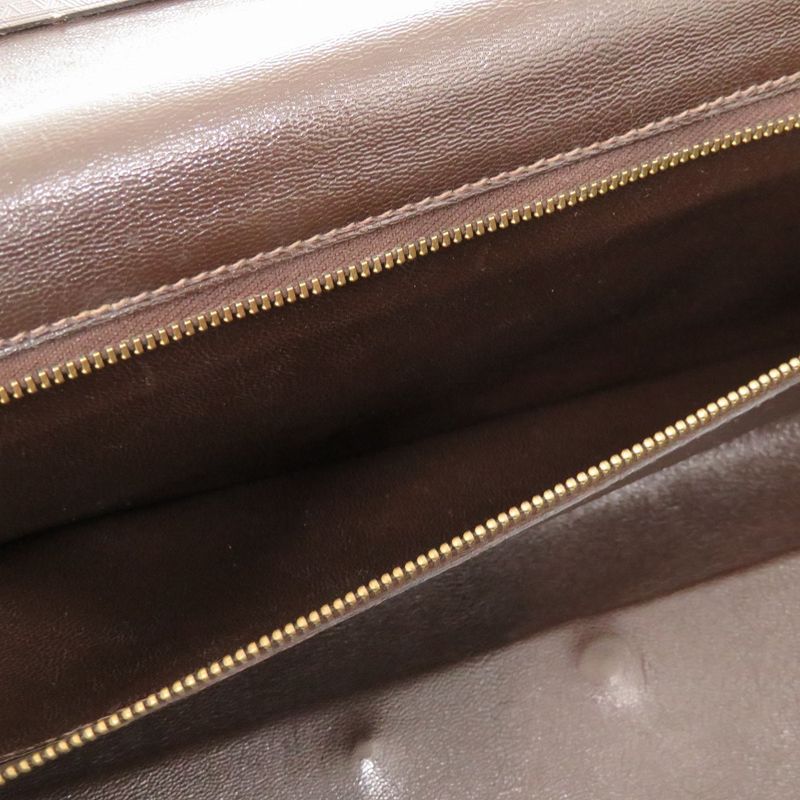 Hermes Vintage Leather Brown Gold Hardware 00H Engraved Vintage Boston Bag