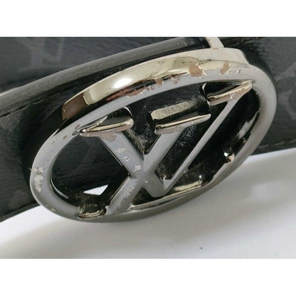 Louis Vuitton Belt Ceinture LV Circle Black Monogram Eclipse Leather — view 2