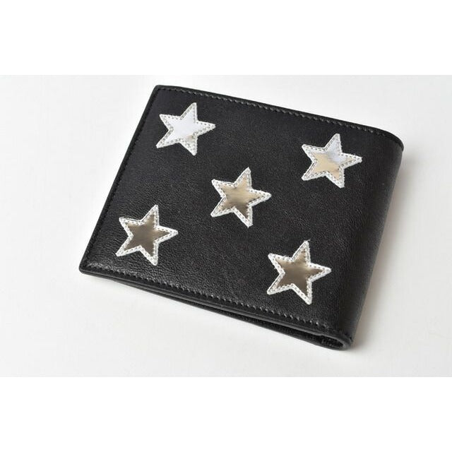 Saint Laurent Wallet YSL Foldable Star Leather Black — view 3