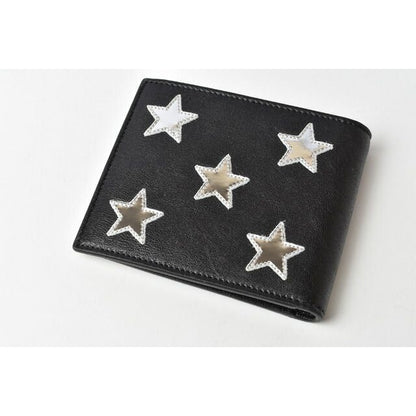 Saint Laurent Wallet YSL Foldable Star Leather Black — view 3