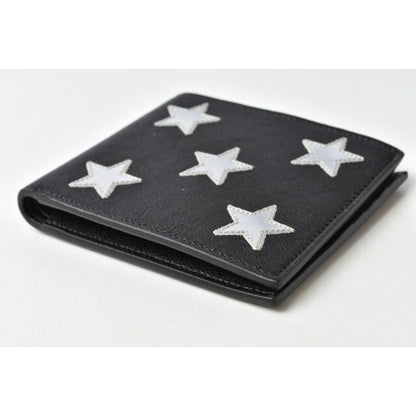 Saint Laurent Wallet YSL Foldable Star Leather Black — view 7
