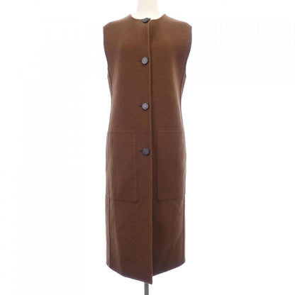 Hermes Long Vest Cashmere Brown