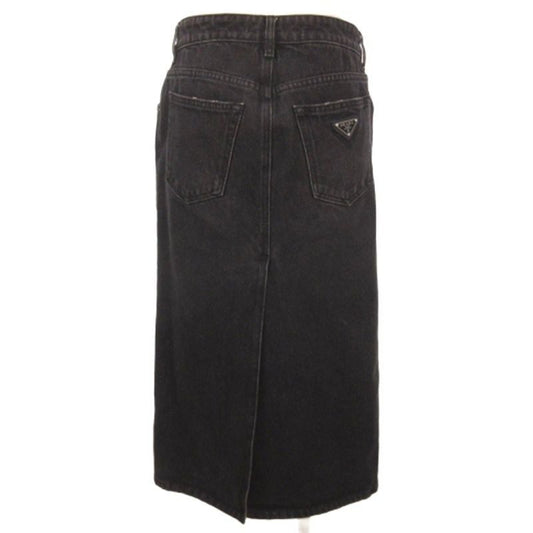 Prada Denim Tight Skirt Black