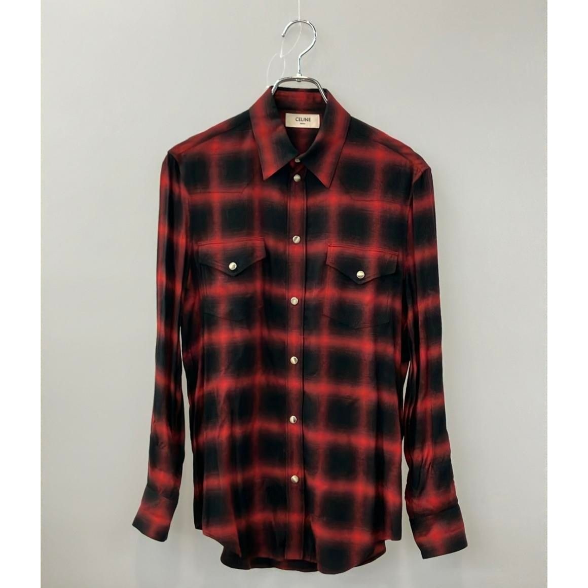 Celine Long Sleeve Western Check Shirt 37 — view 10
