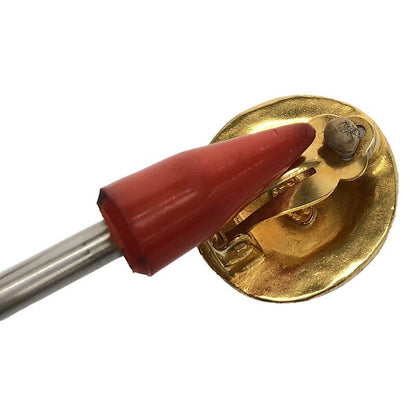 Chanel - Vintage Coco Mark Earrings 01A - Gold - Women's