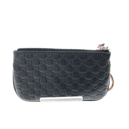 Gucci Men's Coin Case Micro Gucci Guccissima Coin Purse 544476 Black