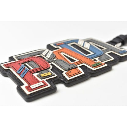 Prada Key Ring Holder Bag Charm Logo Patchwork — view 2