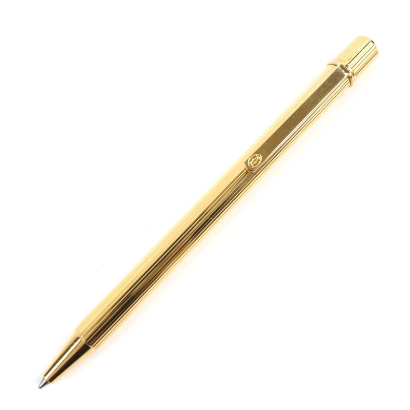 Cartier Must De Cartier Ballpoint Pen With Stripe Pattern And Logo