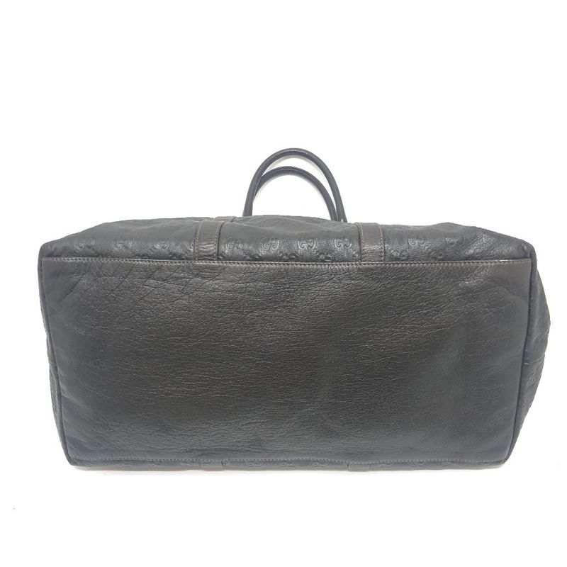 Gucci Tote Bag Guccissima 201482 Leather Brown