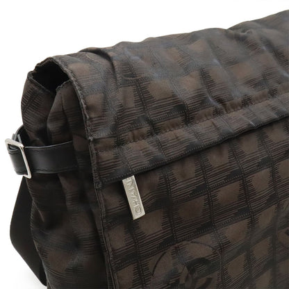 Chanel New Travel Line Messenger Bag Shoulder Bag Crossbody Brown Brown Black