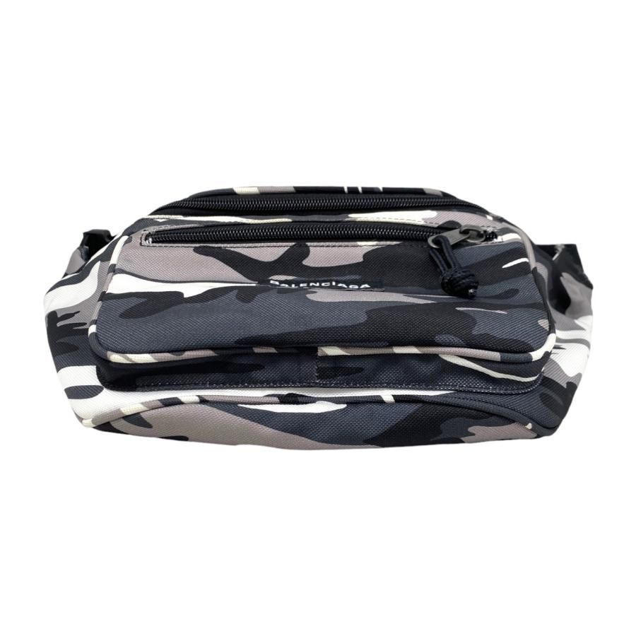 Balenciaga Body Bag Waist Bag Explorer 482389 Camouflage Camouflage Black Gray