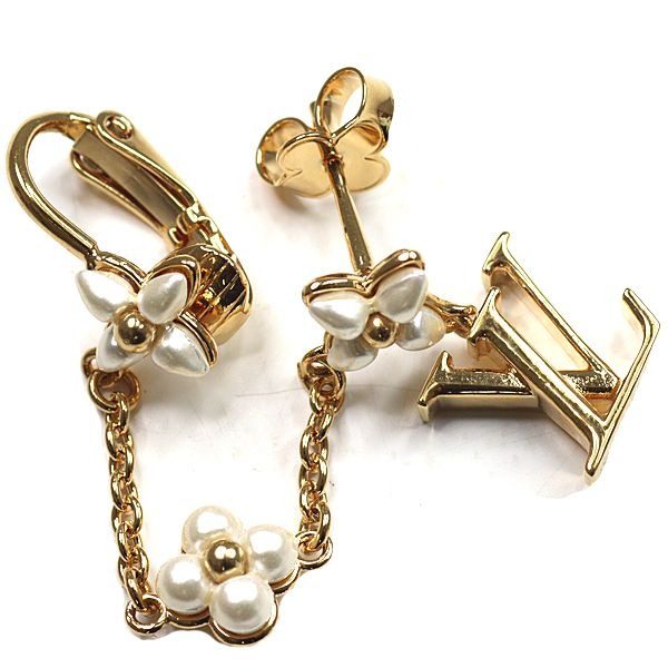 Louis Vuitton LV Floragram Earrings for Faux Pearl