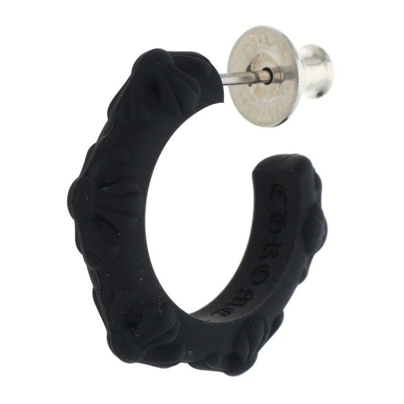 Chrome Hearts Rubber Hoop Cross Sml Band Silicone Earrings