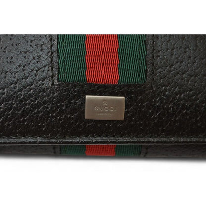 Gucci Outlet Key Case Holder 6-stacks Pigskin Sherry Line Black 033 — view 3