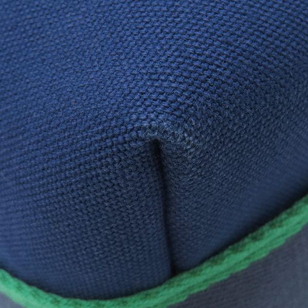 Hermes Pouch Brid a Black PM Toile Ash Marine Silver Hardware Navy Blue Handbag